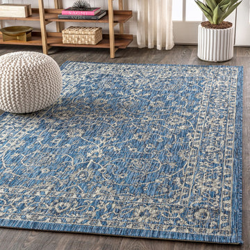 Palazzo Vine And Border Textured Weave Indoor/outdoor Area Rug